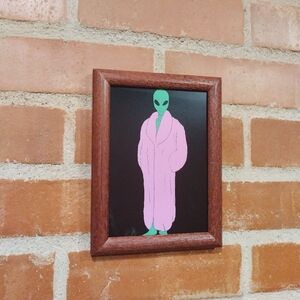 Alien in fur coat Art Print By Neon Nicho Tucson Arizona Roswell New Mex…